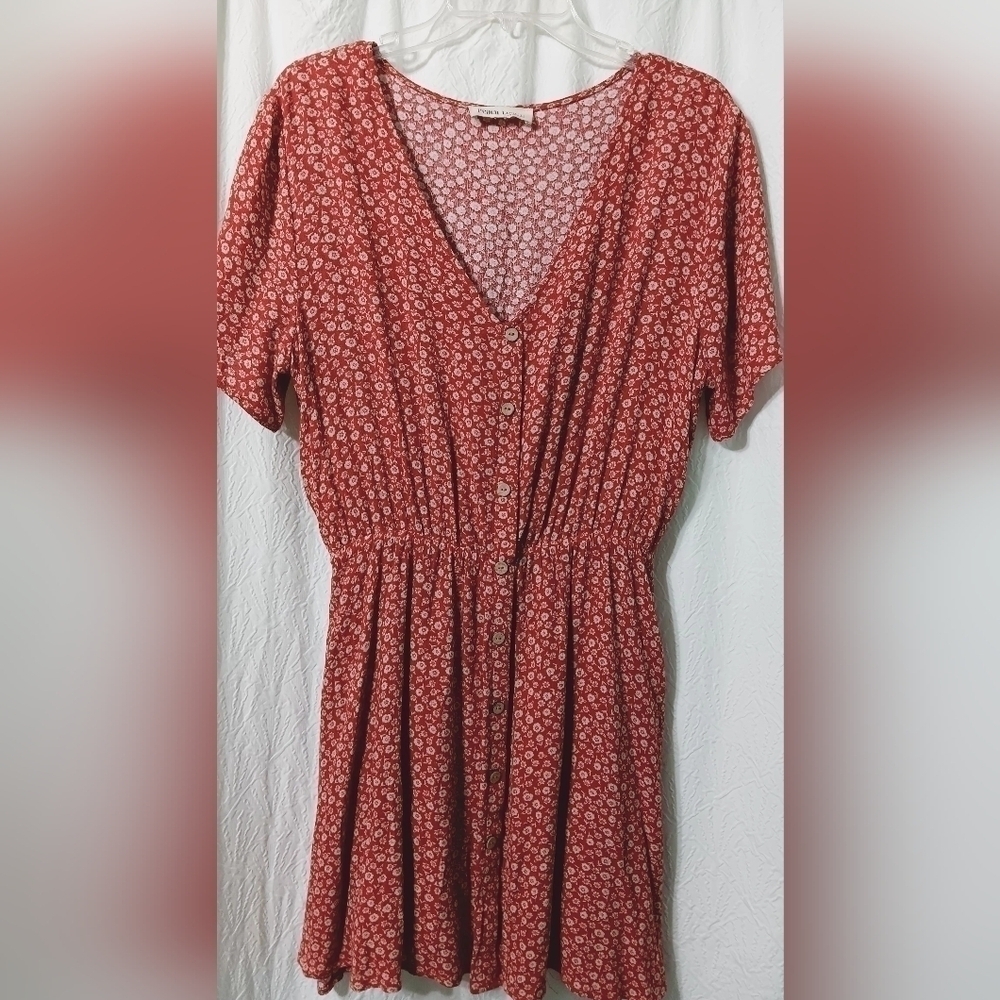 3X$25.  Peach Love California Floral Dress - M